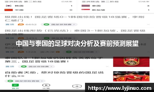 中国与泰国的足球对决分析及赛前预测展望